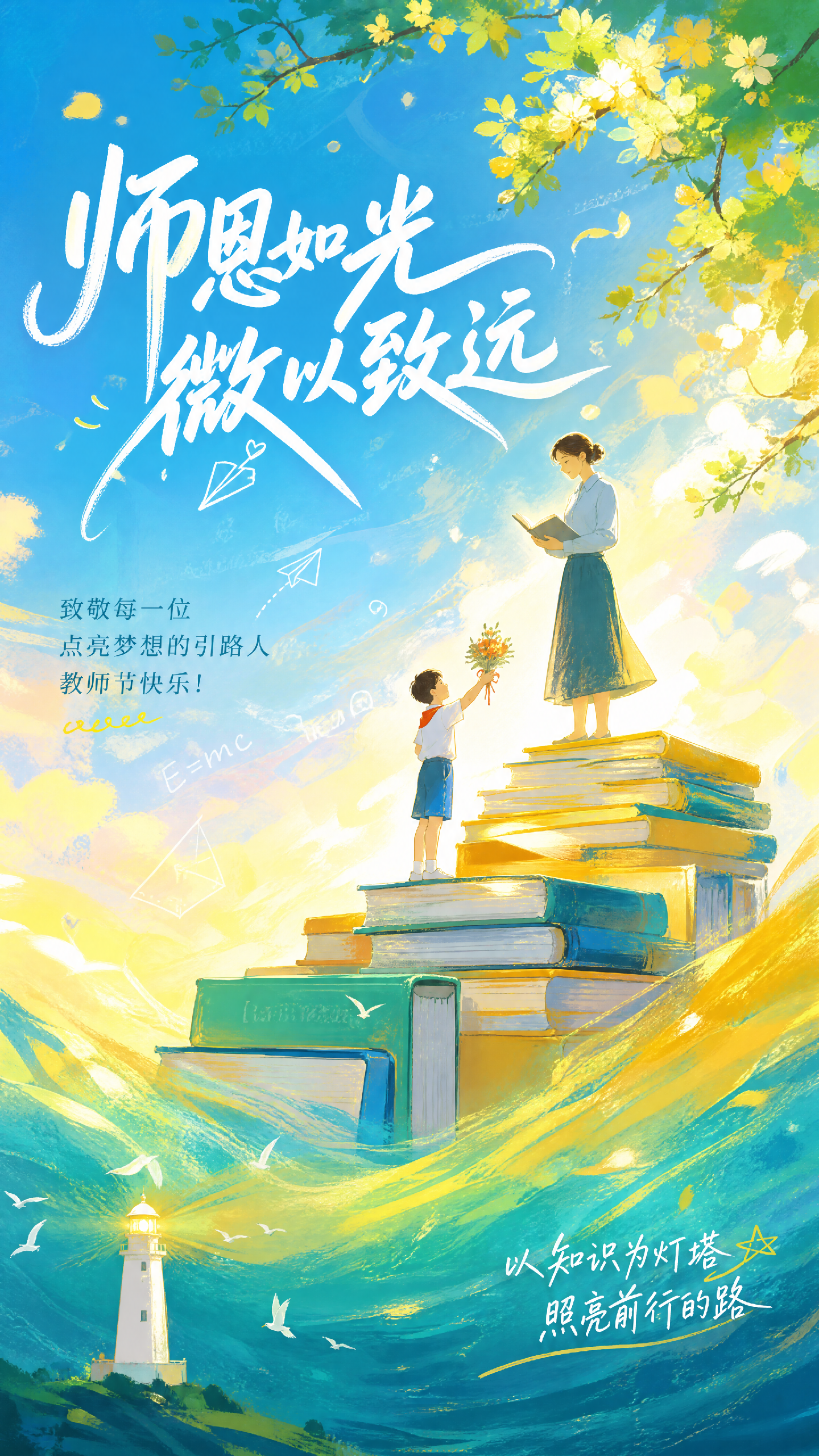 教师节祝福问候手机海报-AIPM260801