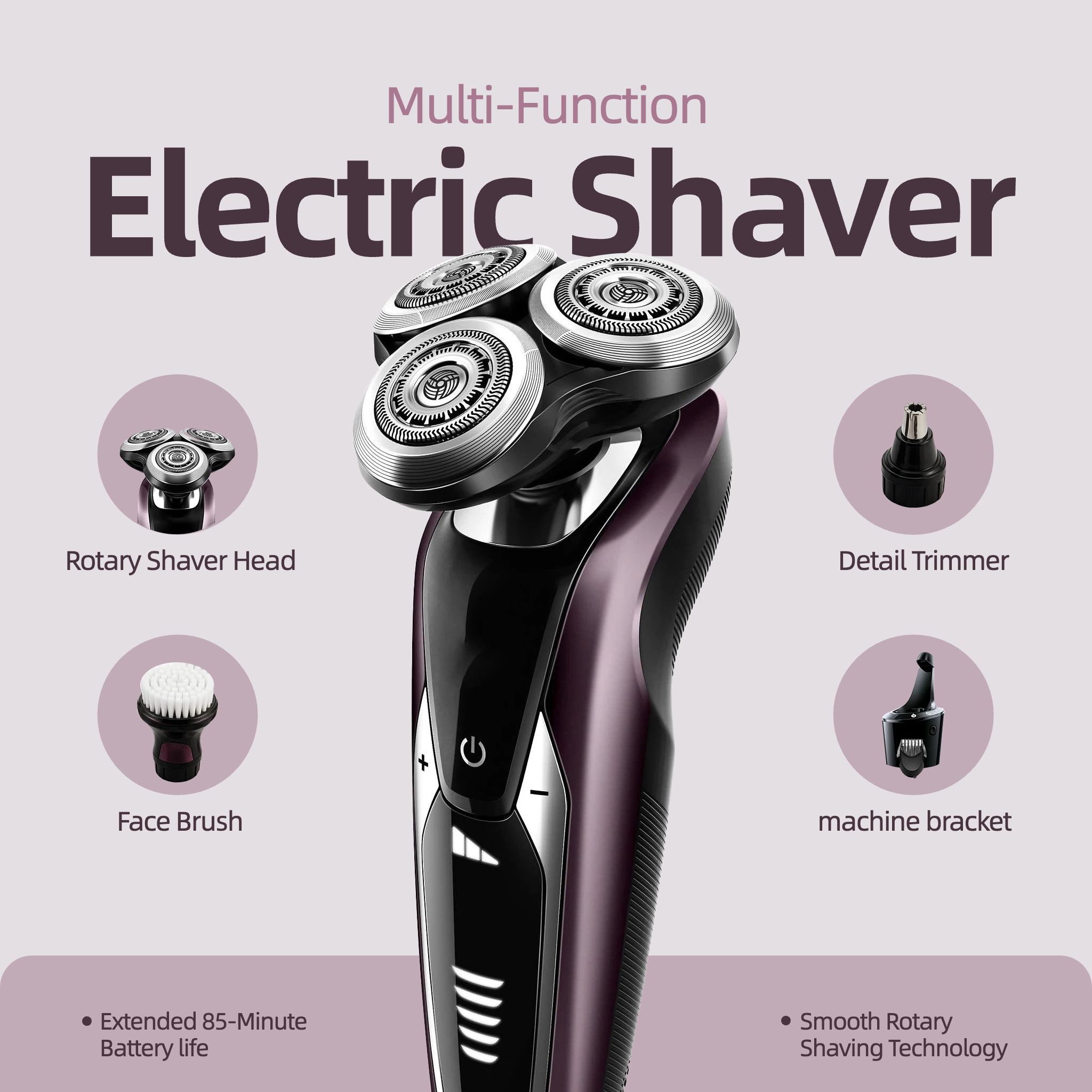 简约风灰紫色数码家电营销带货家电百货类跨境电商主图