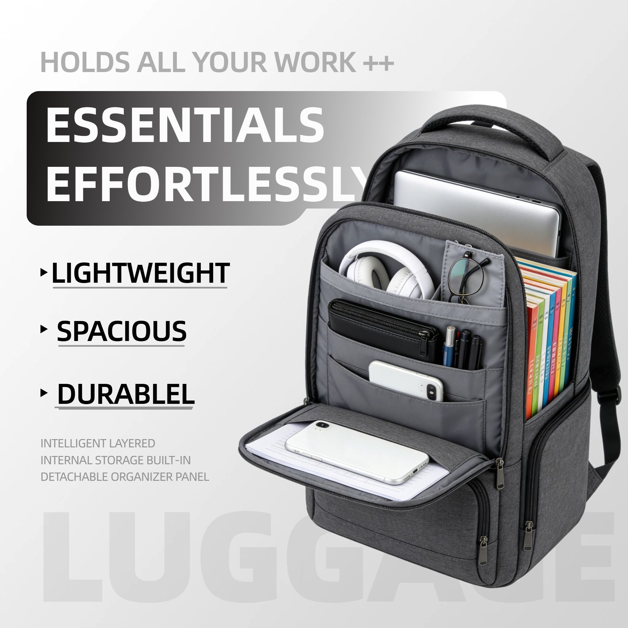 简约风灰色鞋服箱包营销带货服饰箱包类跨境电商主图