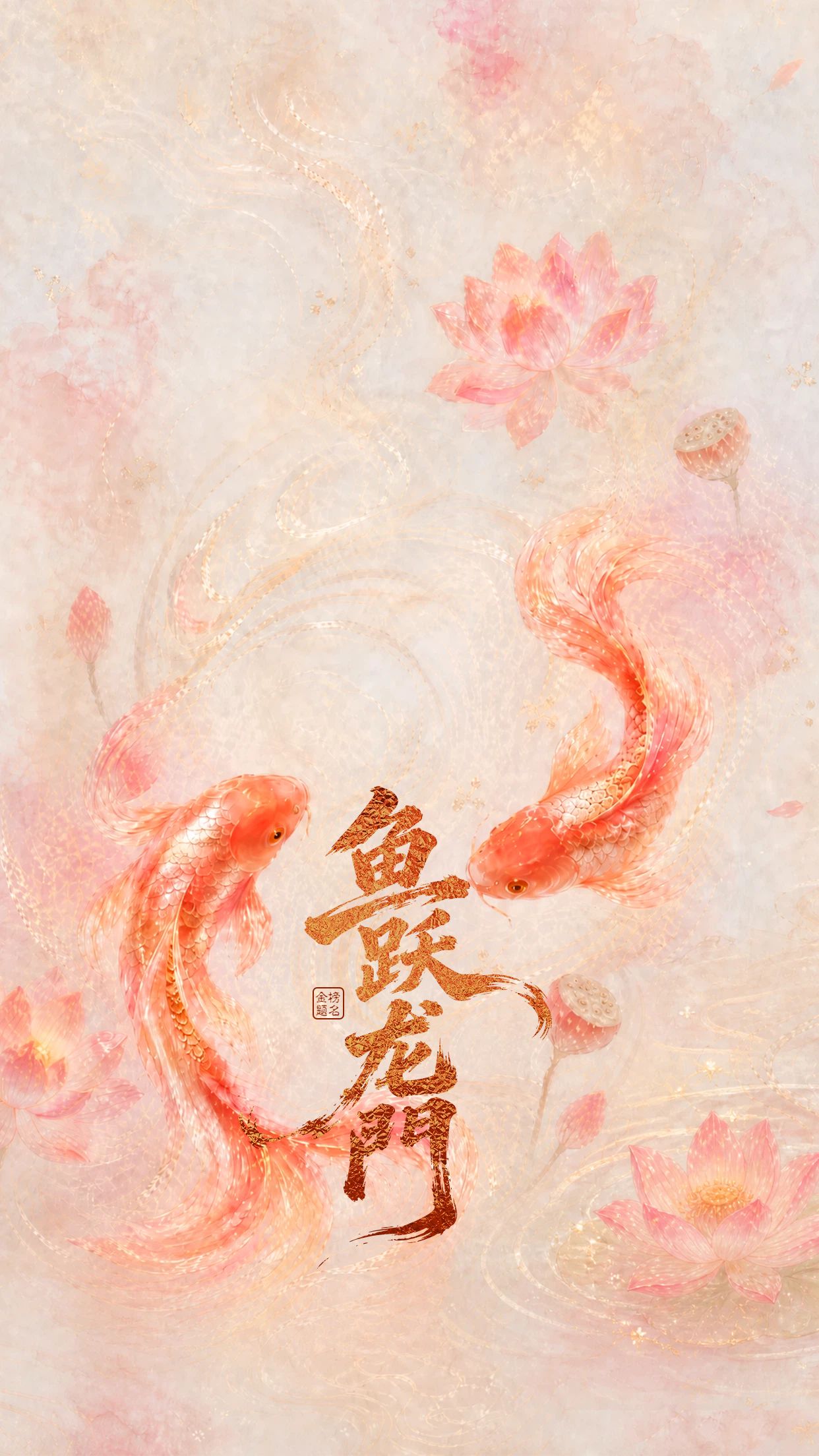 插画风橙红色通用类个人娱乐高考手机壁纸