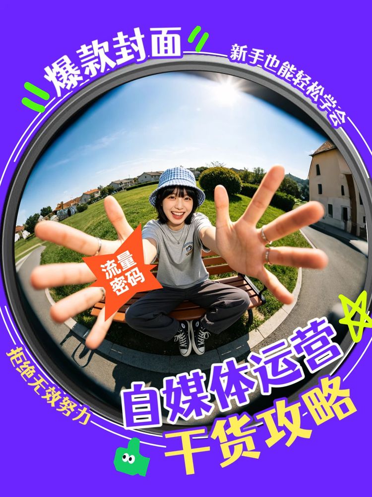 时尚风紫色交流分享爆款标题设置法则自媒体运营干货小红书封面