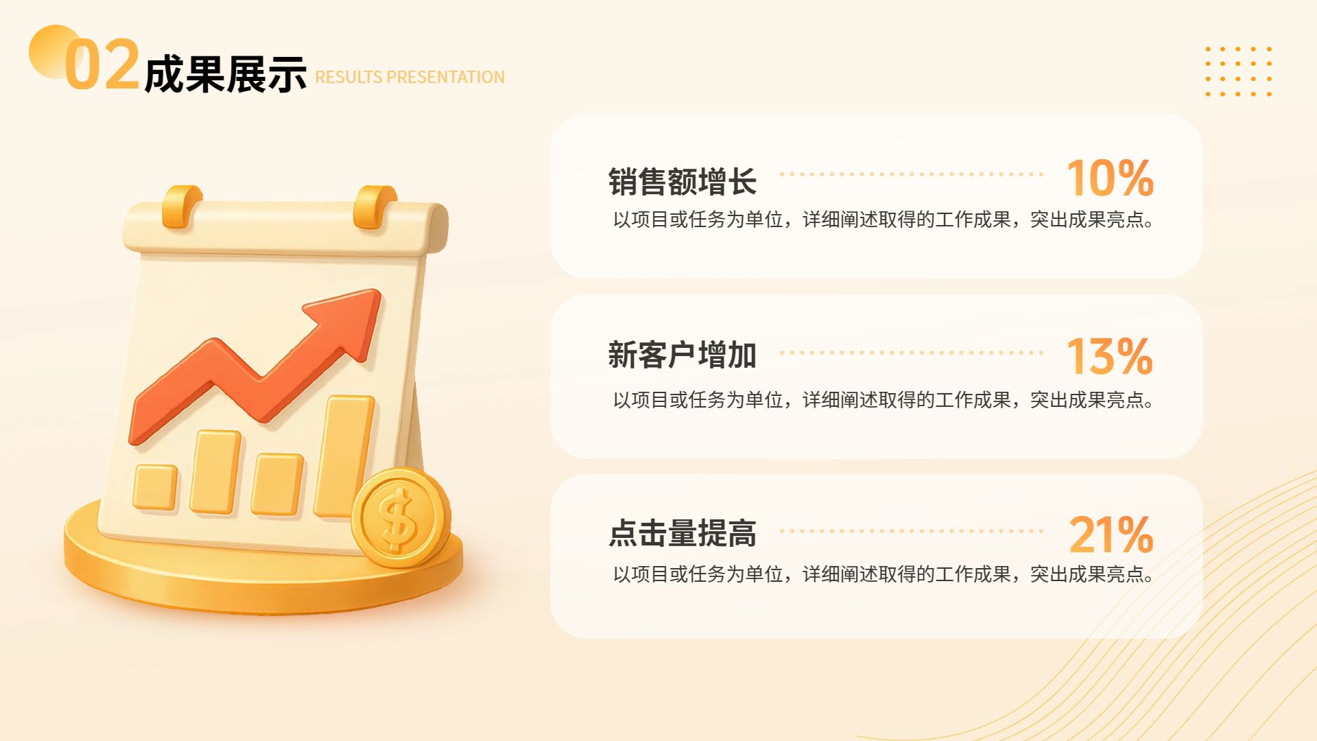 商务风橙色通用类年终总结公司企业工作汇报PPT