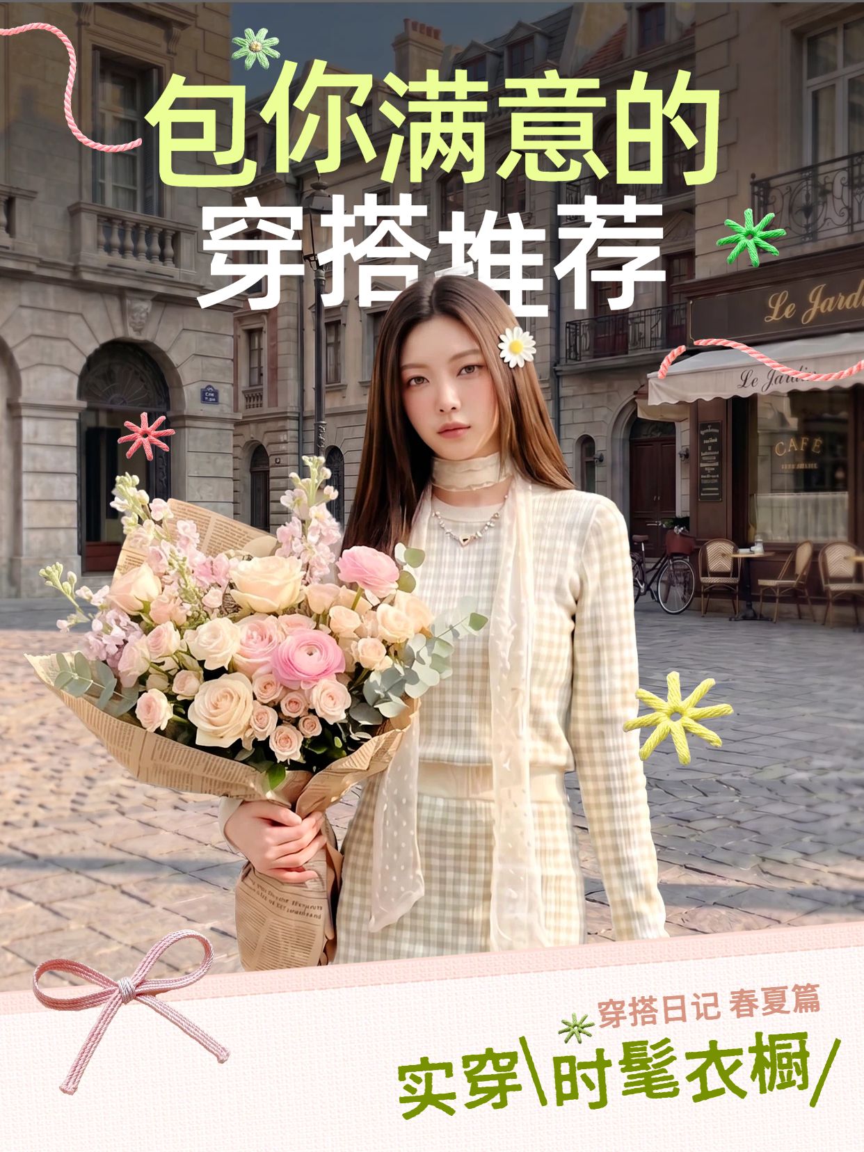 实景风黄绿色鞋服箱包类交流分享包你满意的穿搭推荐小红书封面