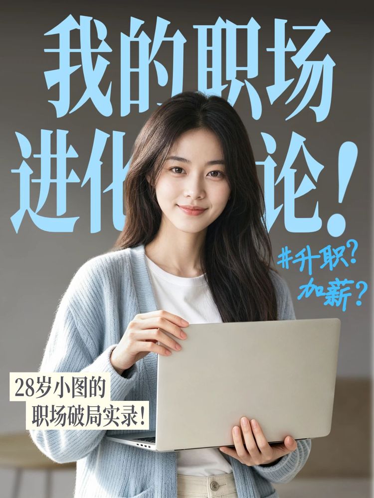 实景风蓝灰色交流分享2026年职场成长报告小红书封面