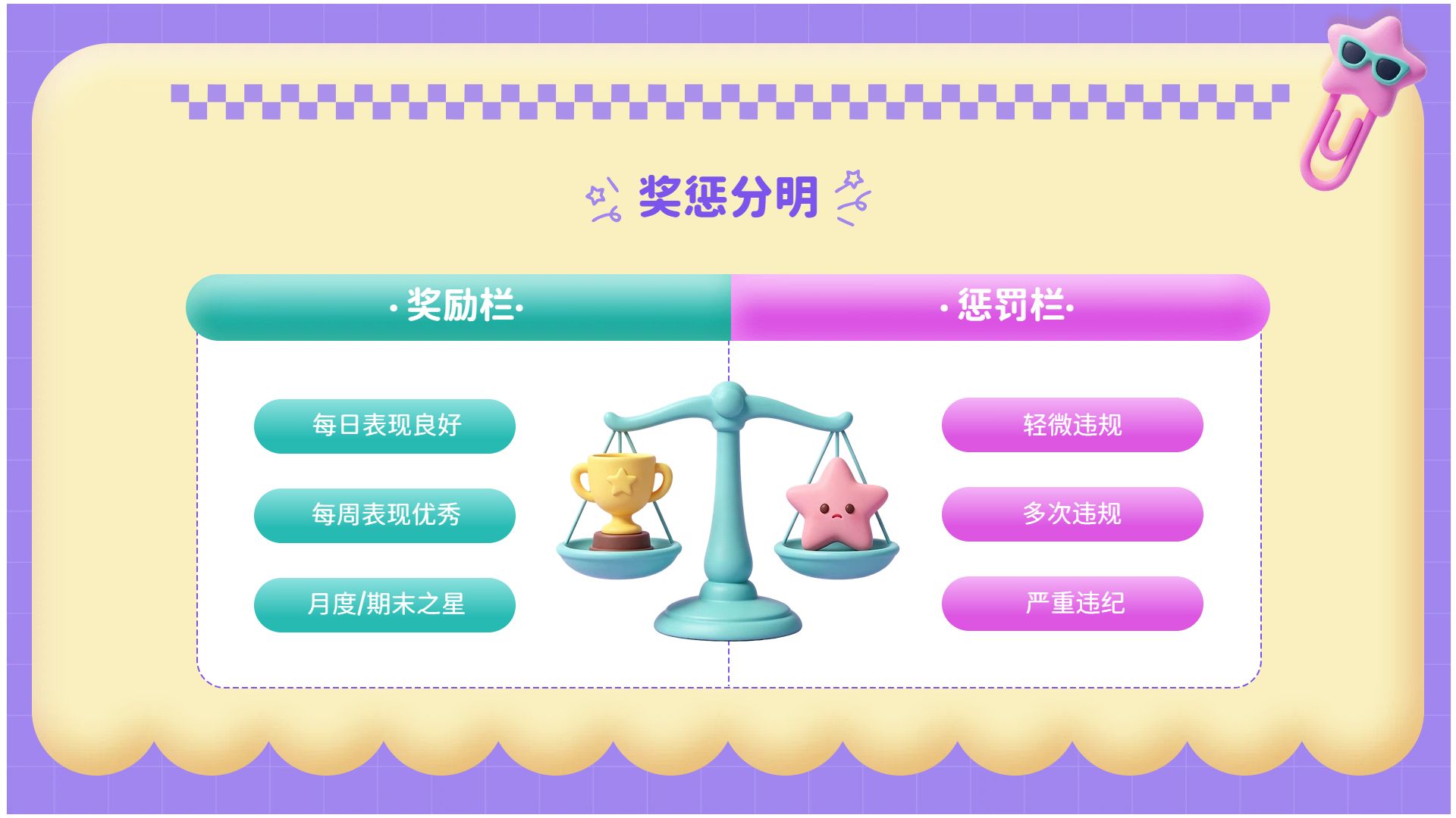 卡通3D风紫色通用类计划总结开学季班会PPT
