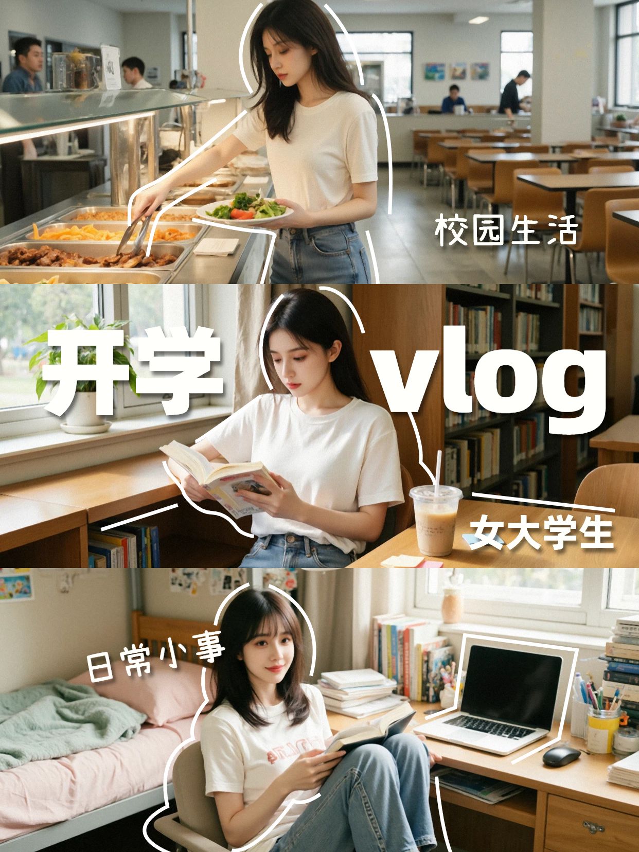 女大学生开学plog小红书封面2-CPM260201