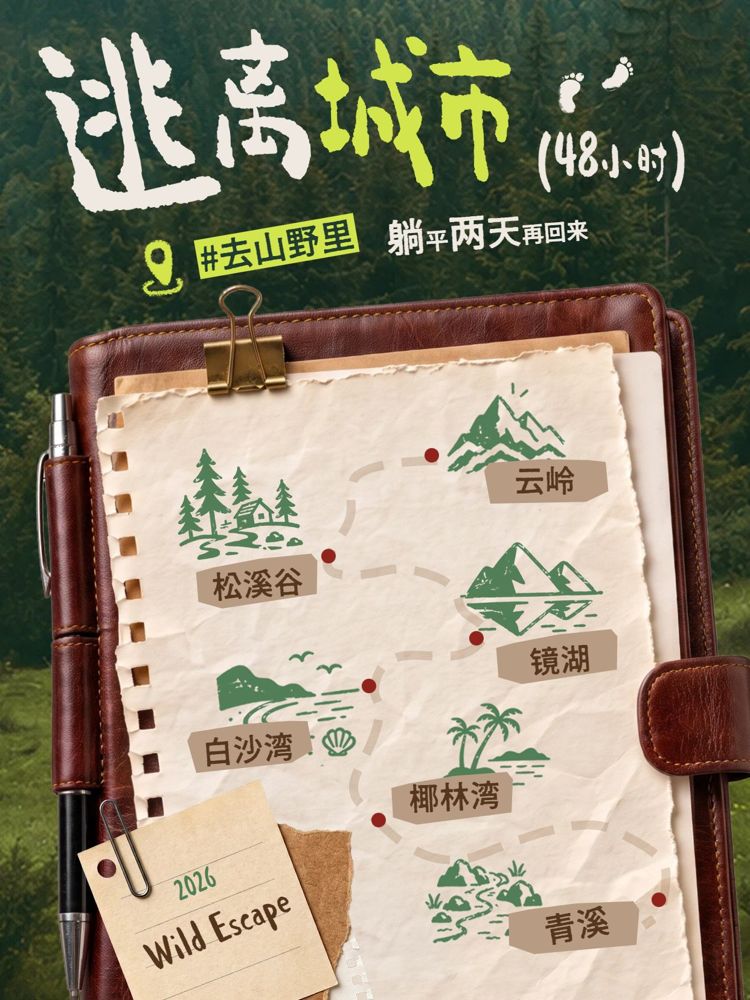 时尚风黄色交流分享旅行出游攻略小红书封面