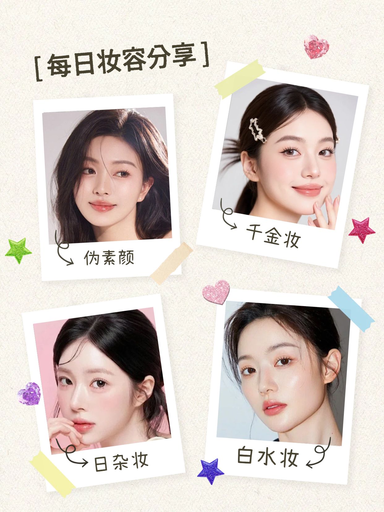 时尚风黄白色美妆护肤类交流分享每日妆容小红书封面