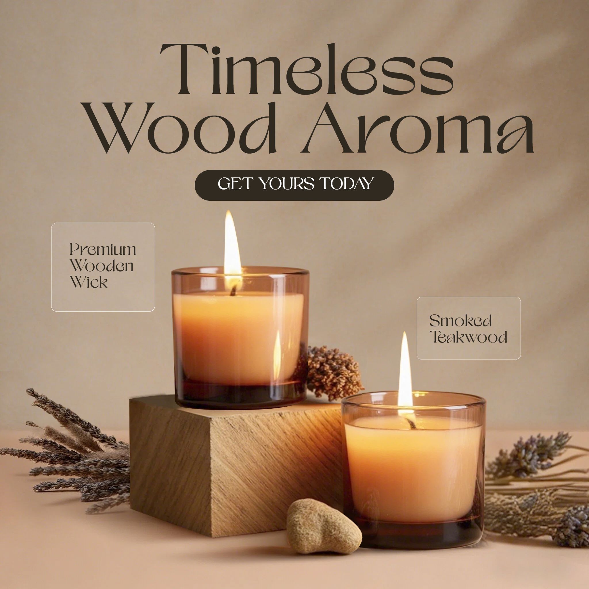 实景风棕色生活百货类营销带货家居百货类跨境电商主图