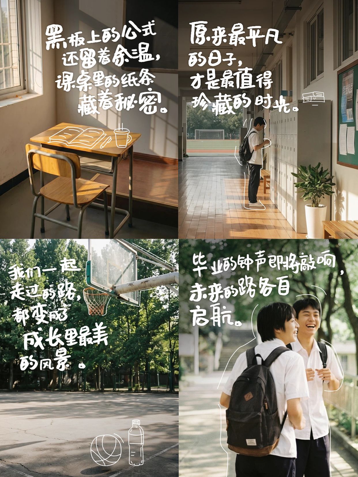 实景风黄绿色通用类交流分享毕业季金句语录小红书封面