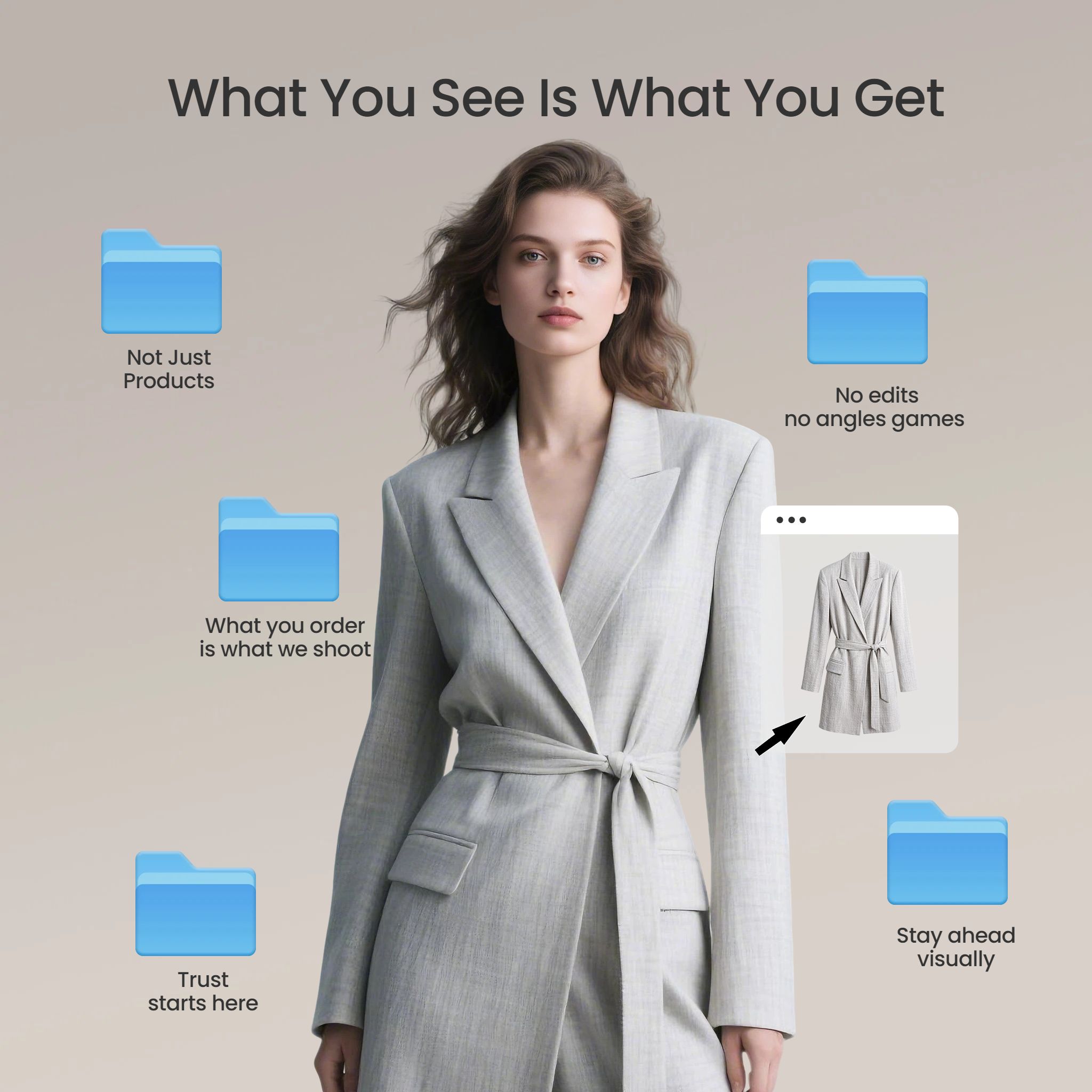 简约风灰色鞋服箱包类营销带货服饰箱包类跨境电商主图