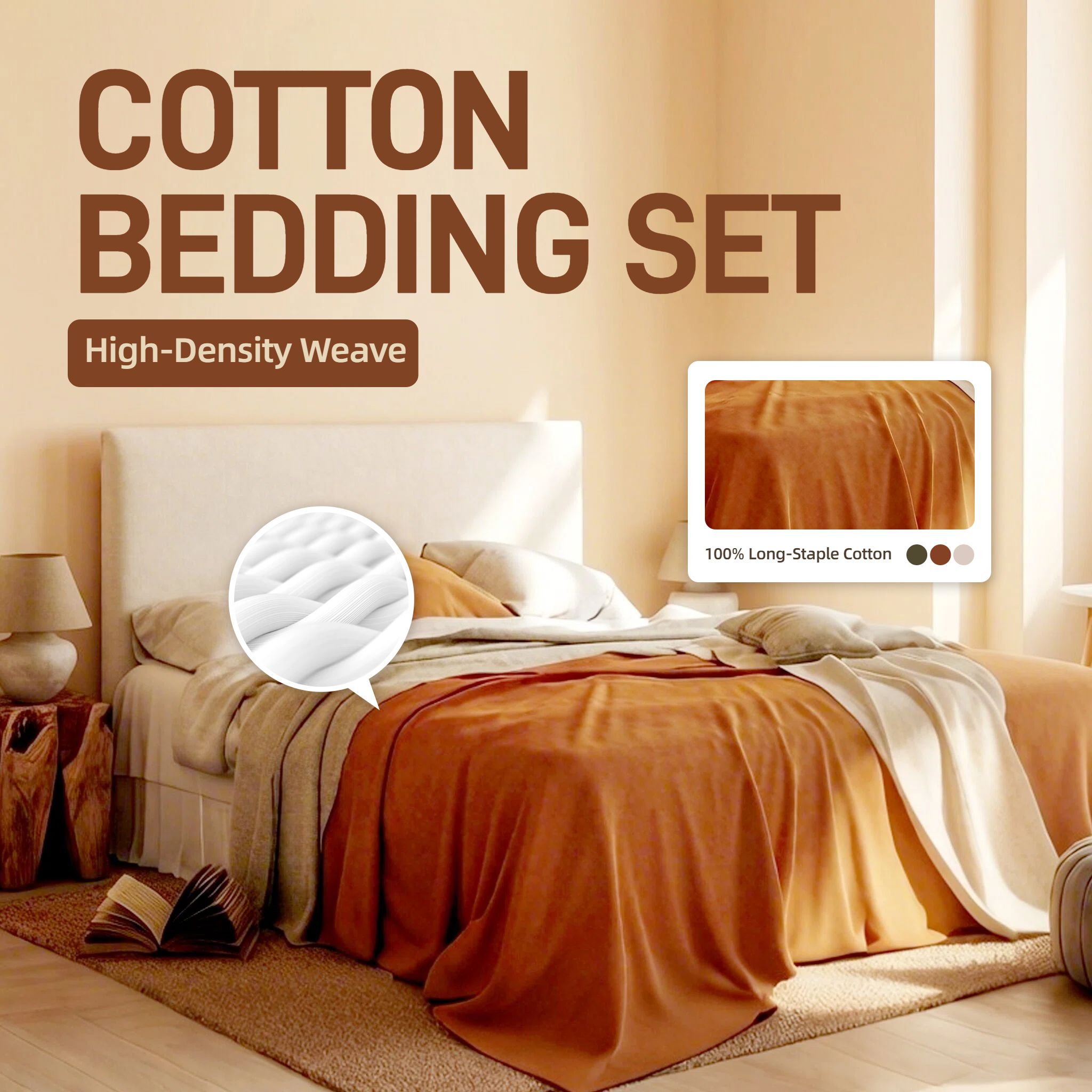 简约风棕色家居家装营销带货家居百货类跨境电商主图