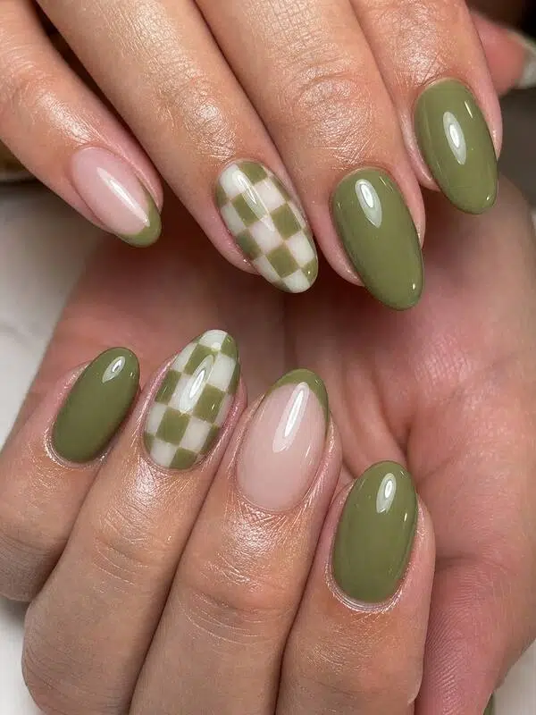 nail art style image olive checker macro SEO collage 03