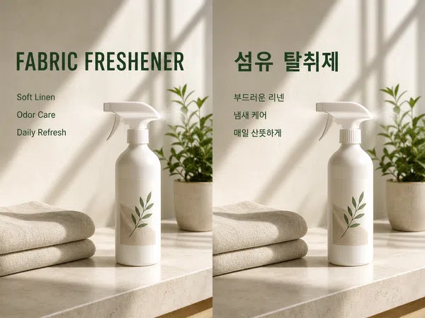 SEO collage - fabric freshener English to Korean