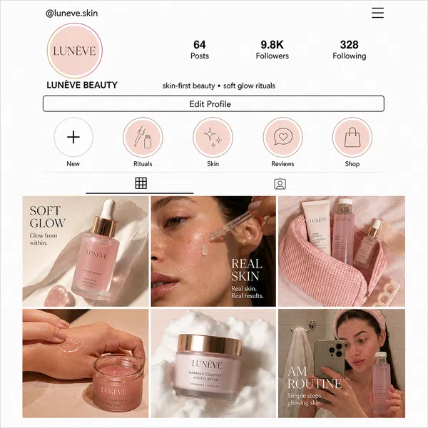 Beauty Brand Instagram Feed Adaptation