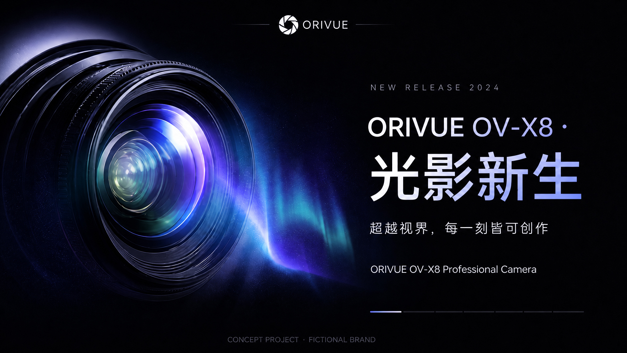 相机光影新生产品发布PPT封面