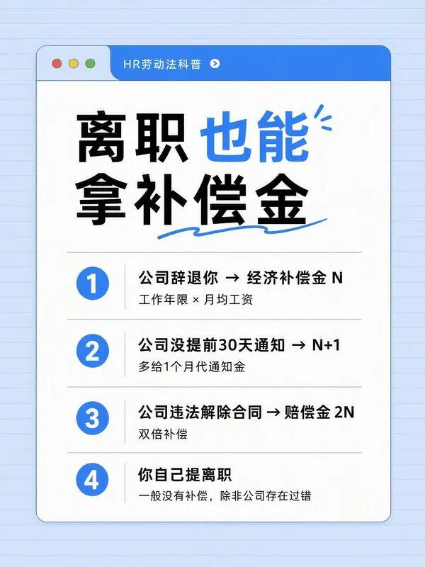 离职补偿金劳动法科普场景首图