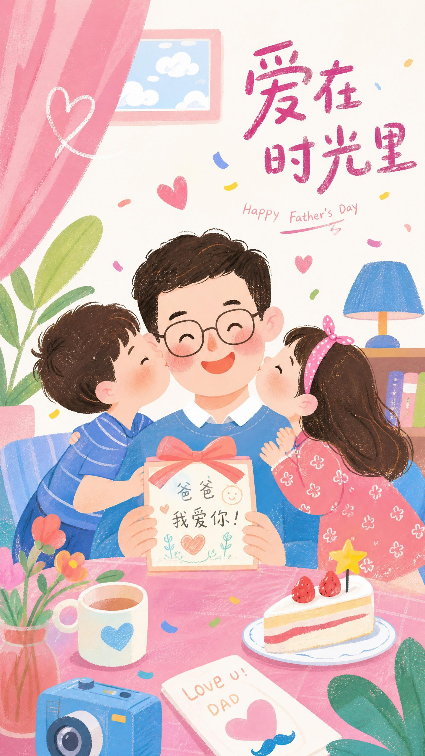 父亲节感恩祝福问候海报