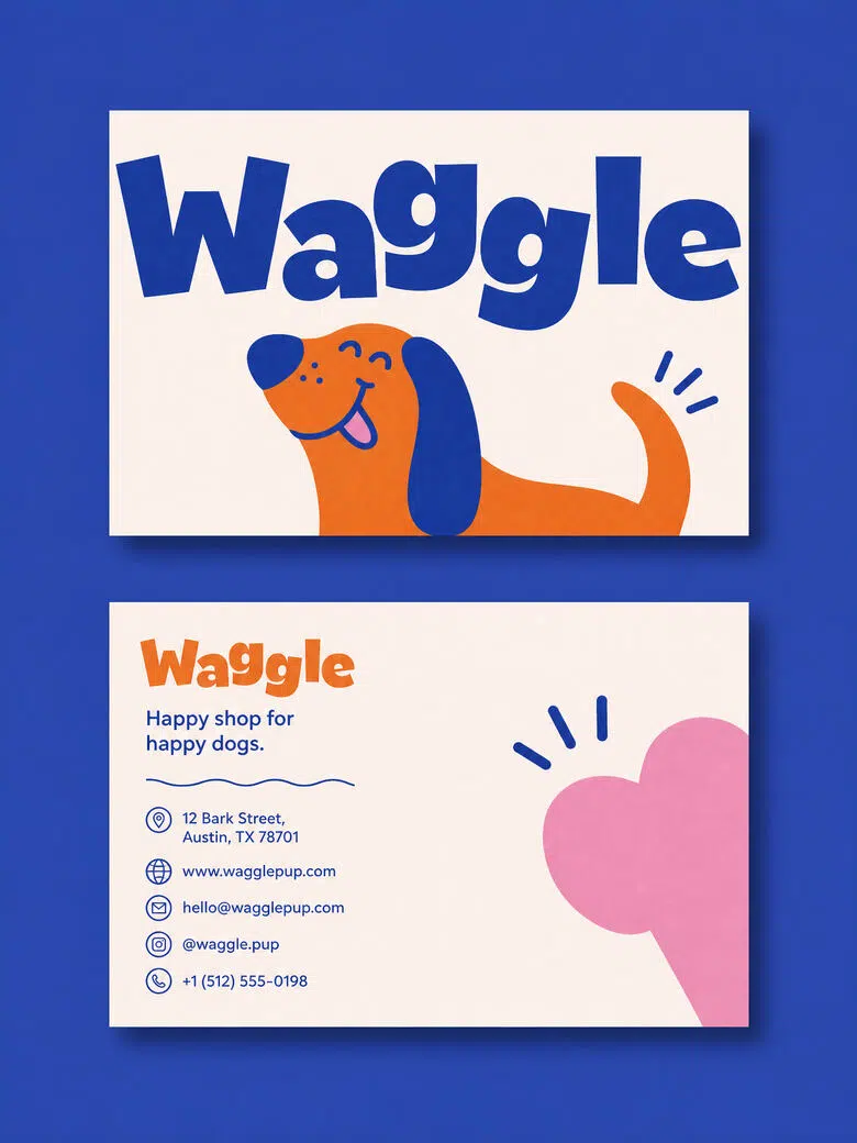 waggle-playful-business-card-showcase