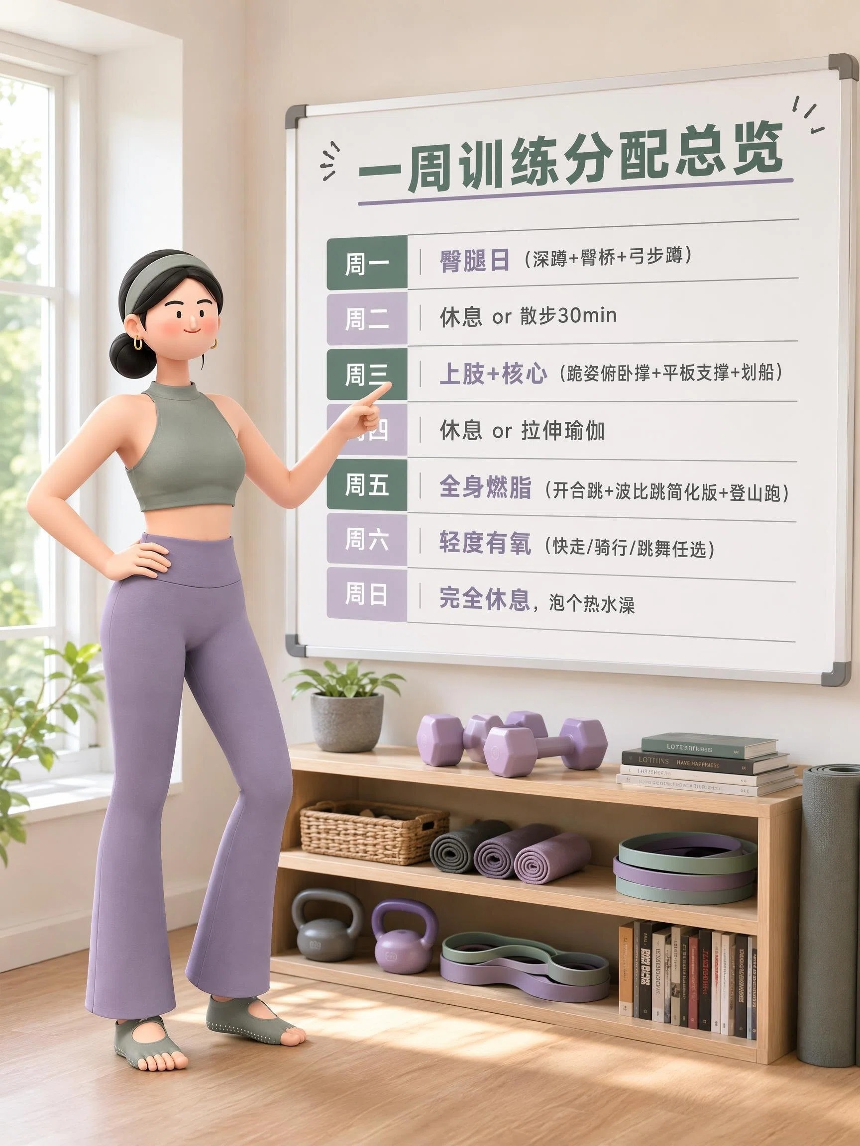 一周训练分配总览图文