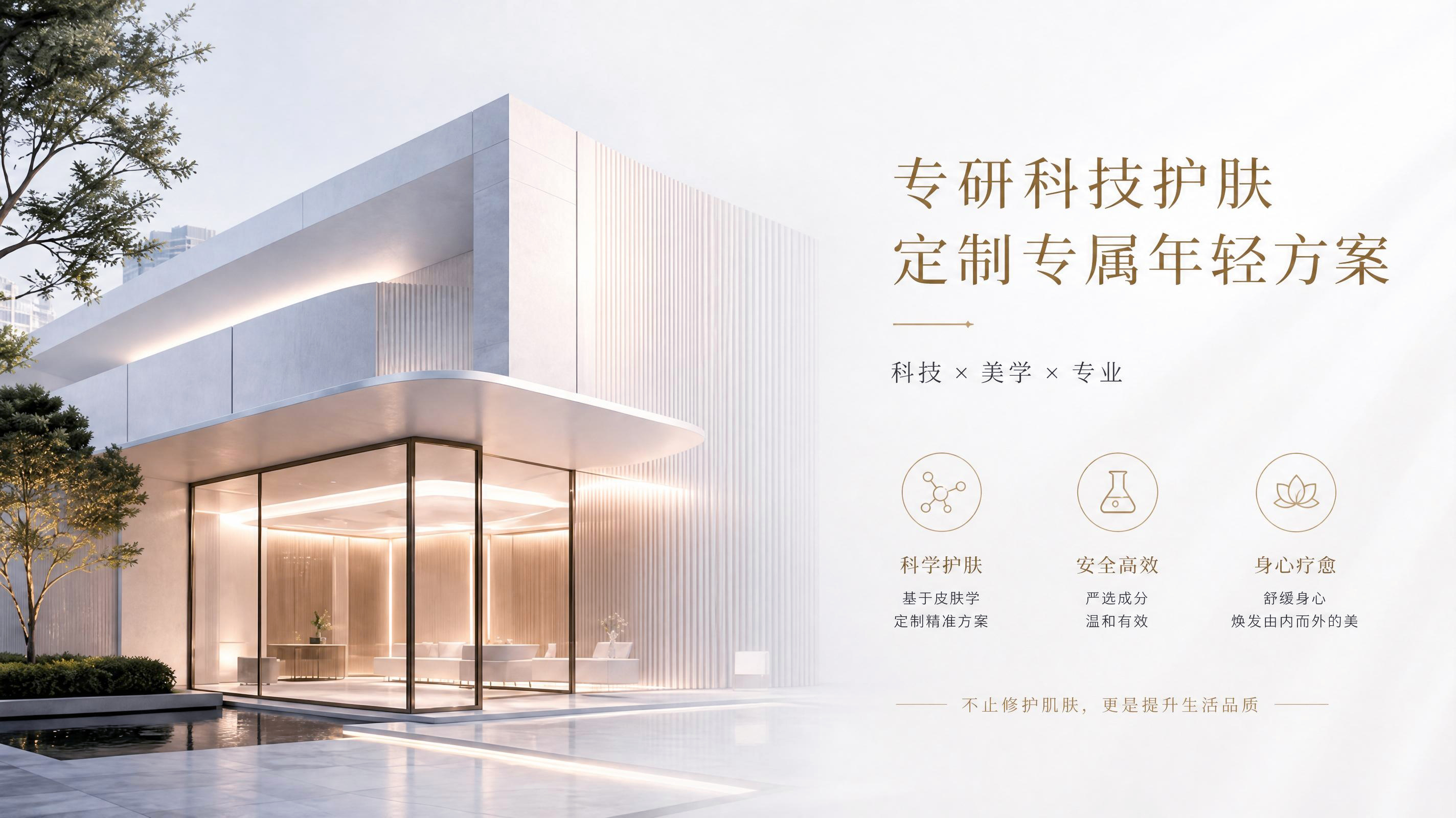 定制护肤年轻方案PPT封面