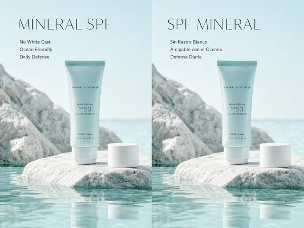 SEO collage - sunscreen English to Spanish