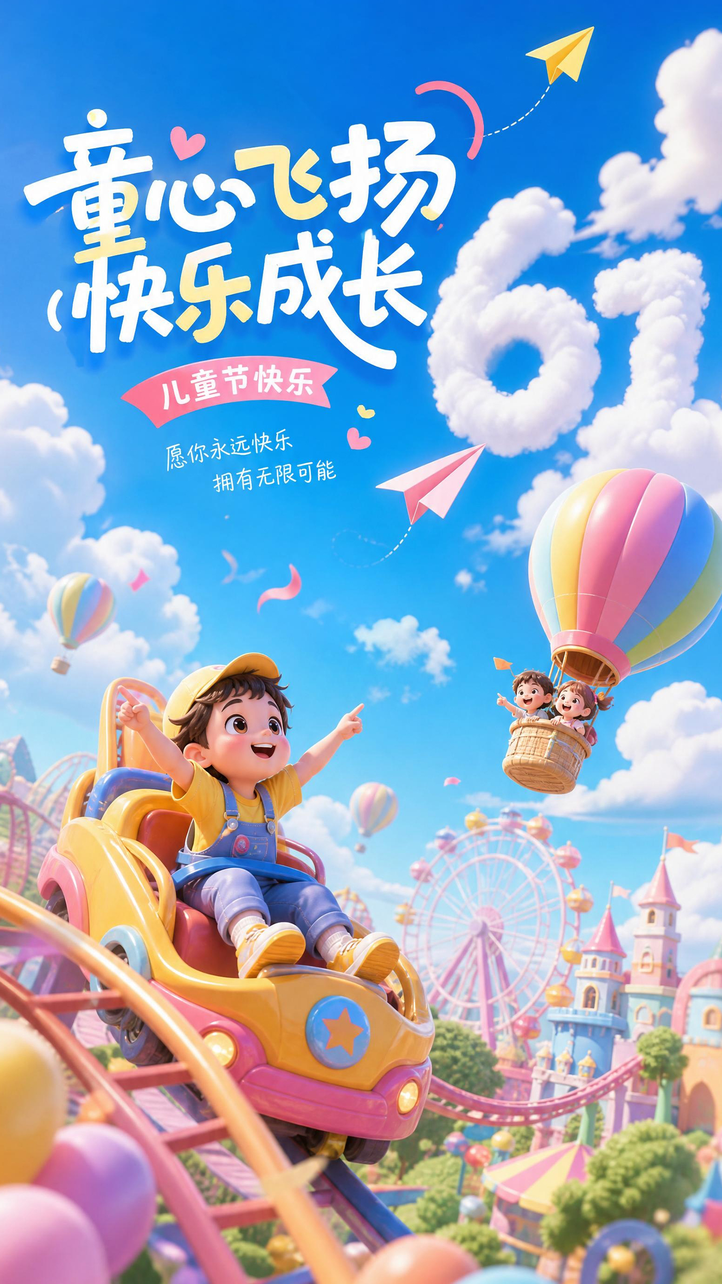 六一儿童节节日祝福海报