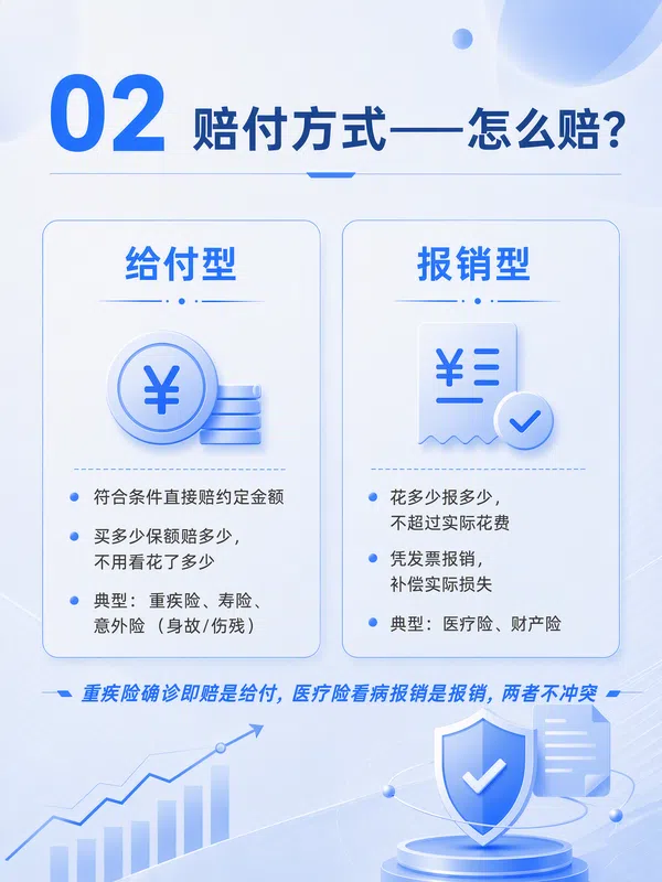 保险赔付方式给付型报销型科普场景首图
