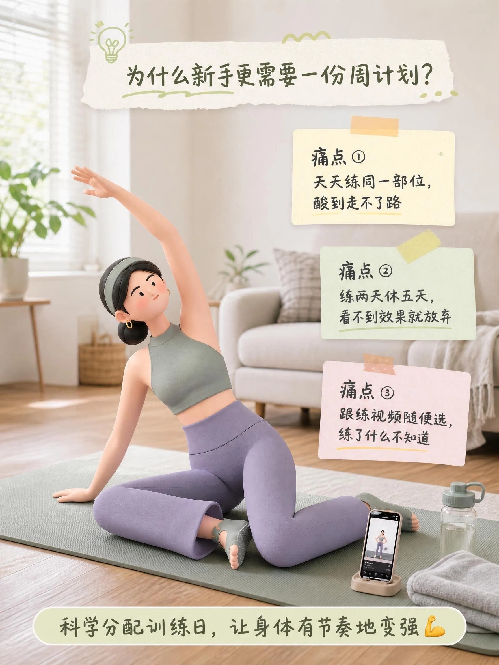 新手女生健身周计划策划图文