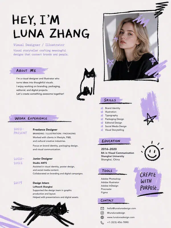 creative-purple-designer-resume