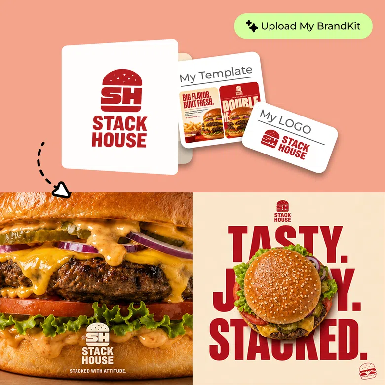 Burger Restaurant Brand Marketing Visuals