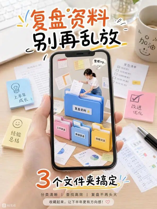 年中复盘资料整理术互动海报场景首图