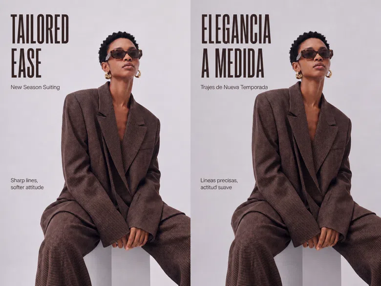 Showcase - fashion portrait English to Spanish