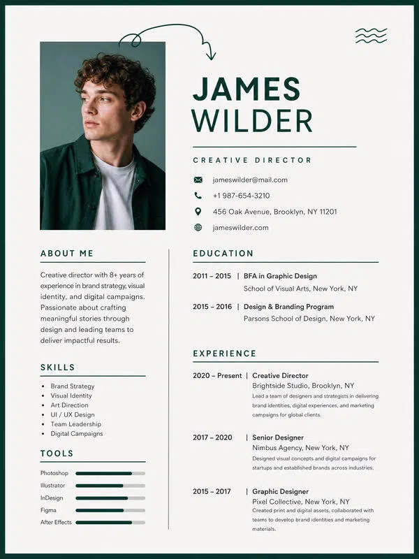 green-content-creator-resume