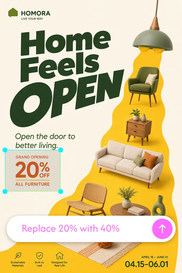 Furniture Sale Poster Editing