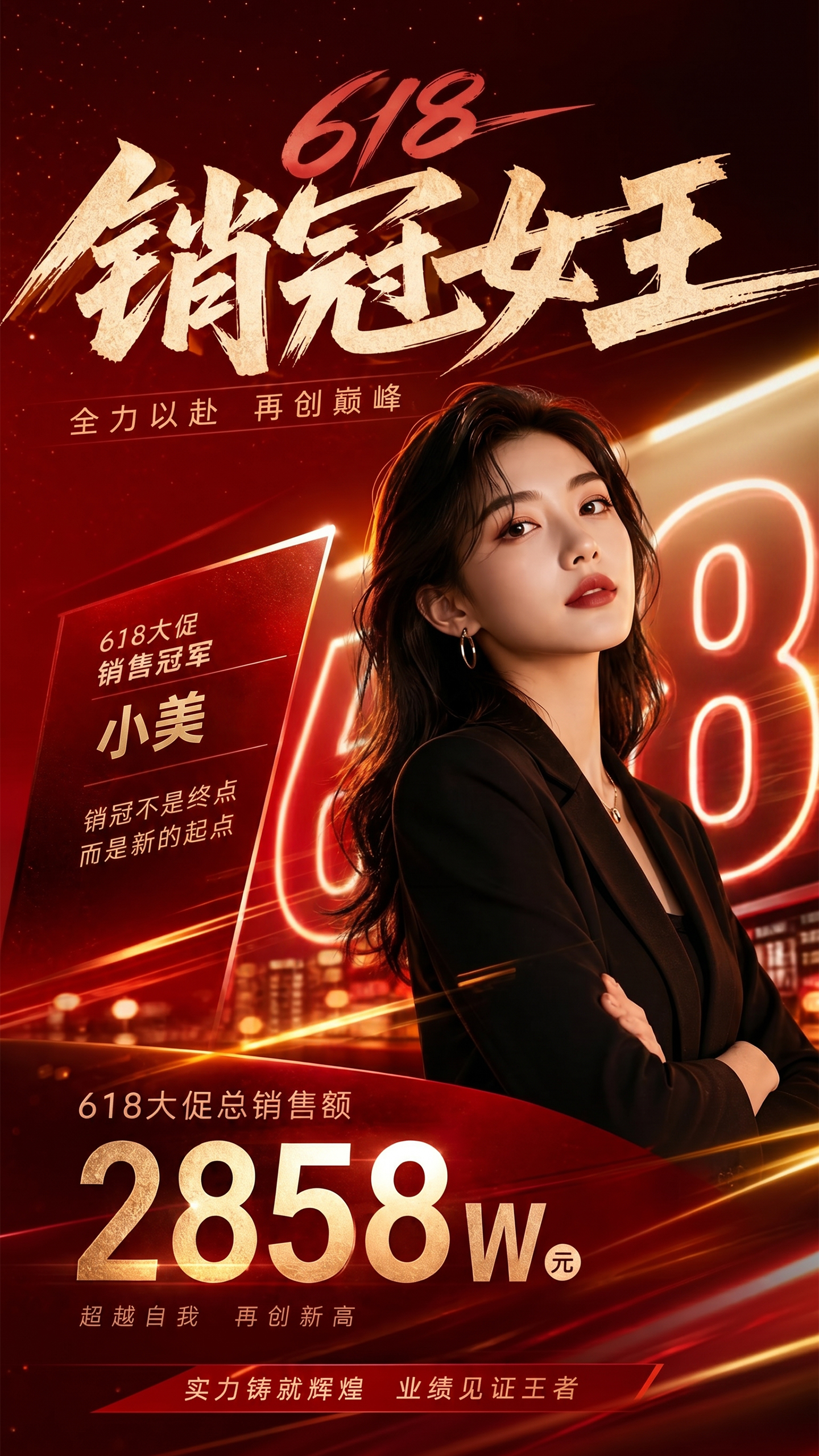 618年中大促喜报表彰海报
