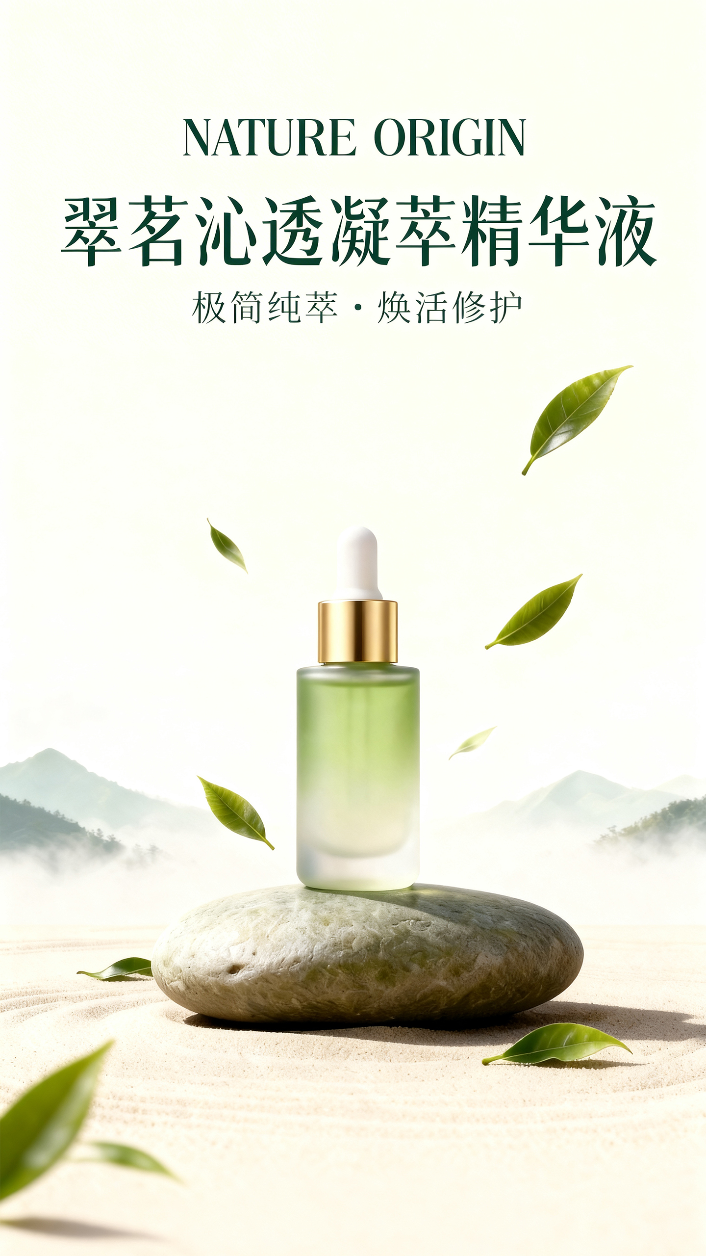 护肤精华液产品海报