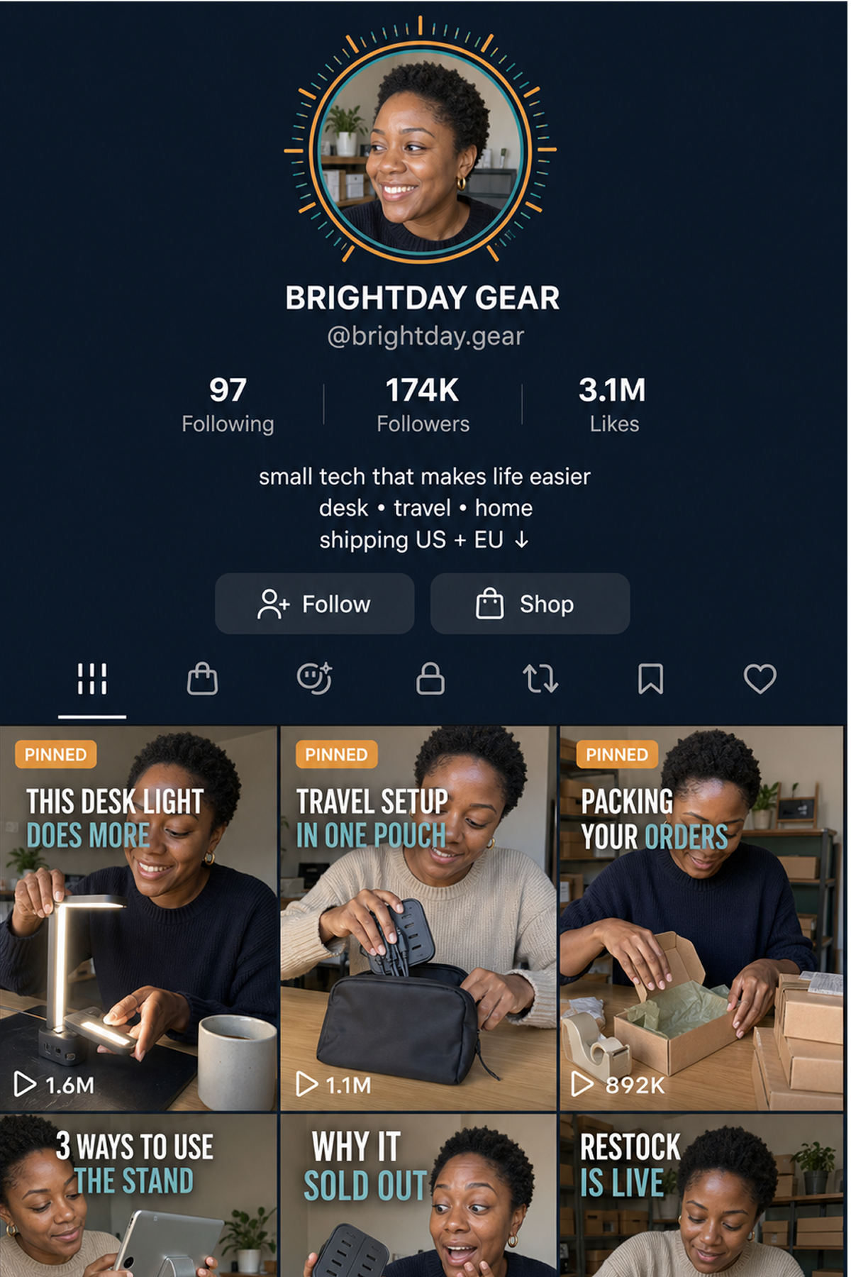 Product Brand TikTok Account Audit Source