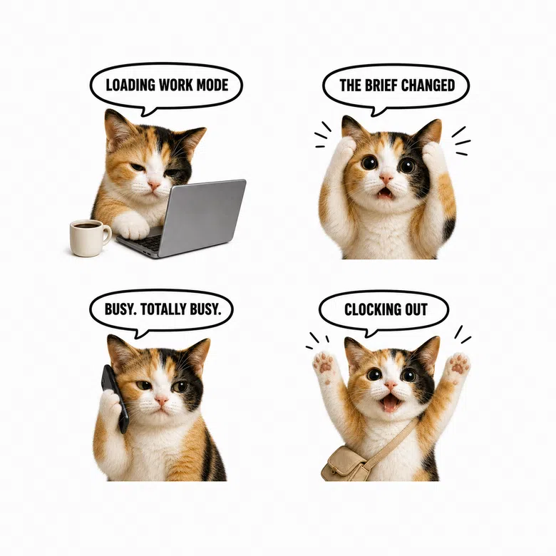 office-cat-speech-bubble-sticker-pack-showcase