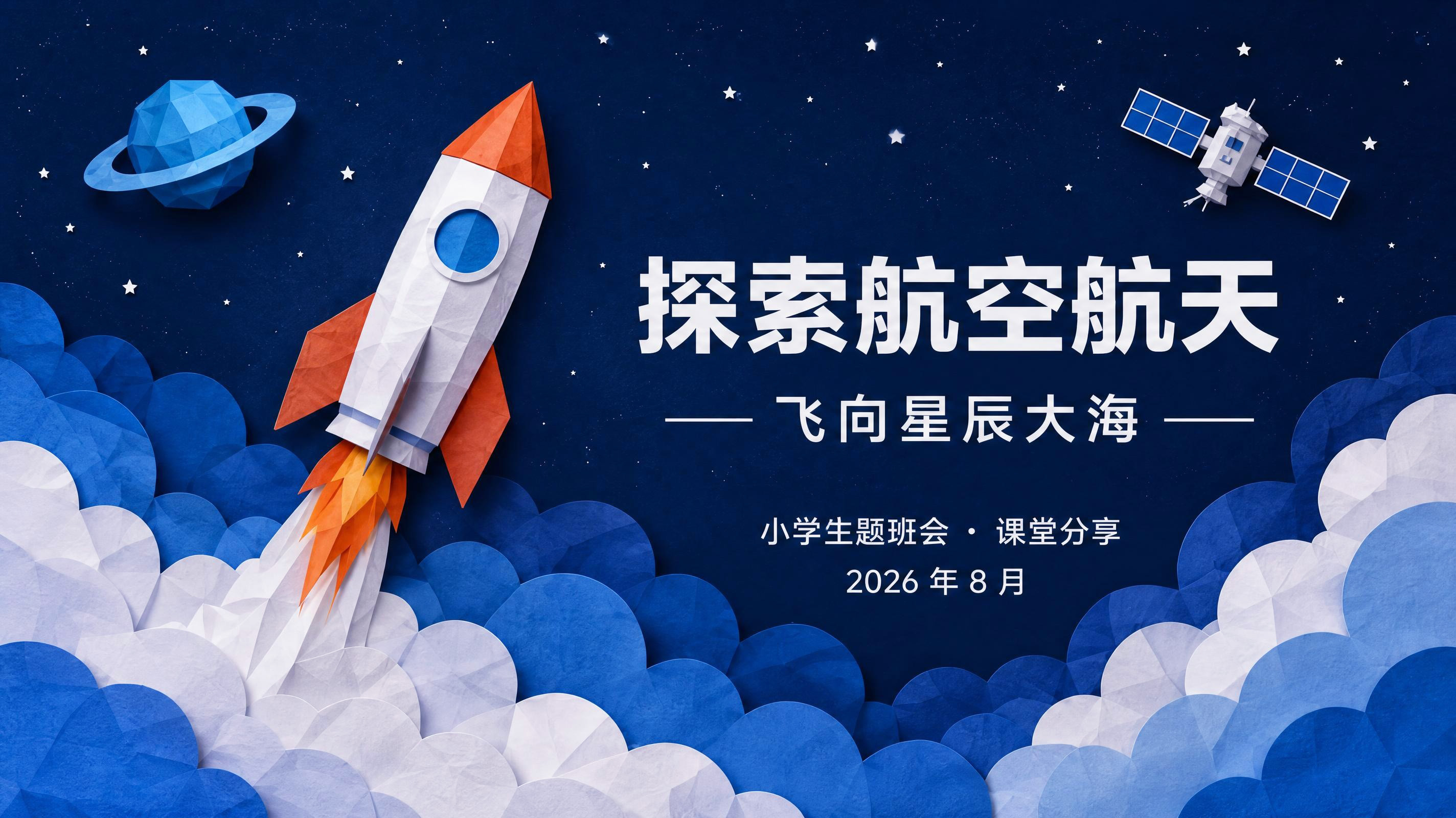 探索航空航天小学主题课堂PPT-案例展示