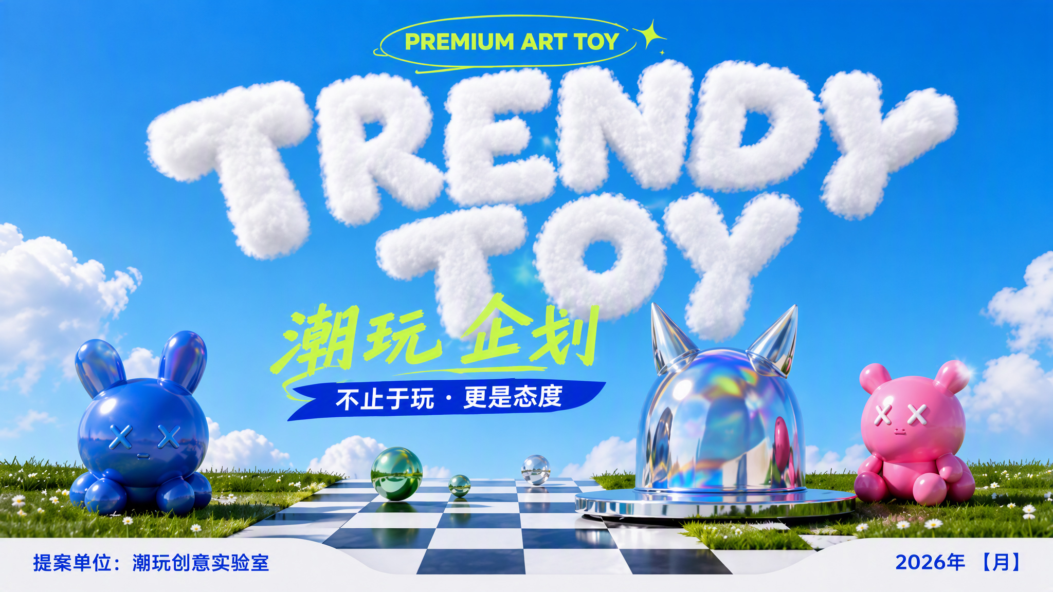 潮玩企划PPT封面