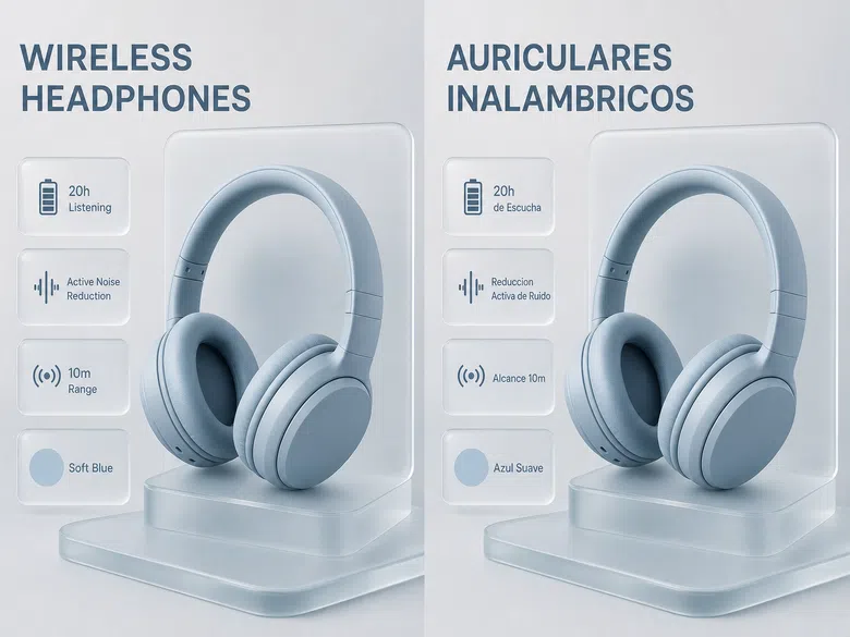 Showcase - headphones English to Spanish