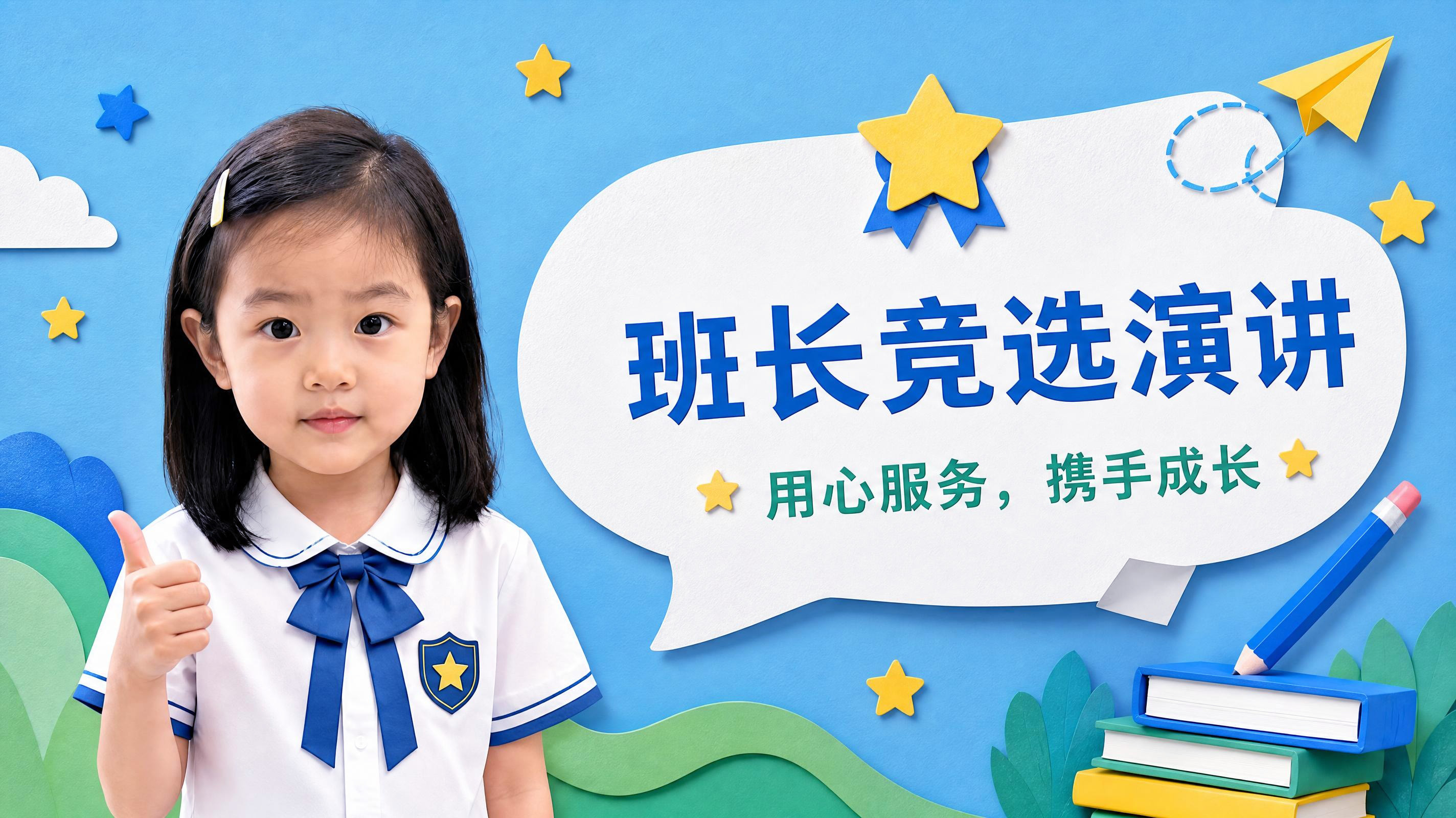 班长竞选演讲PPT-01封面