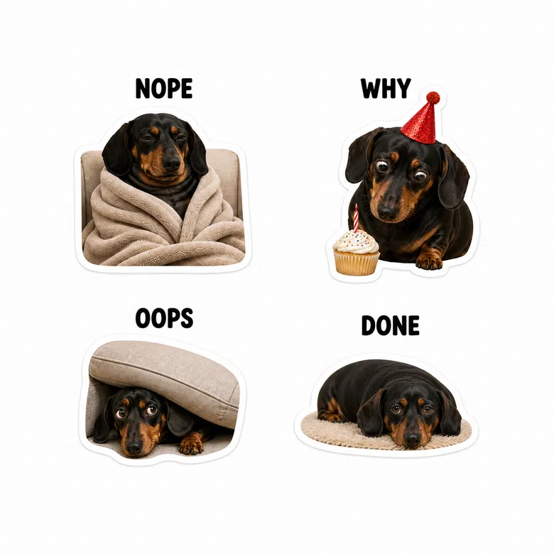 dachshund-reaction-sticker-pack-showcase