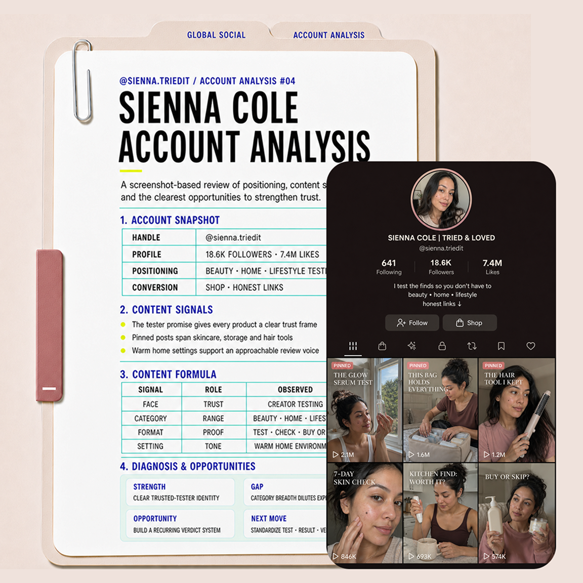 Beauty Creator Social Media Account Audit.