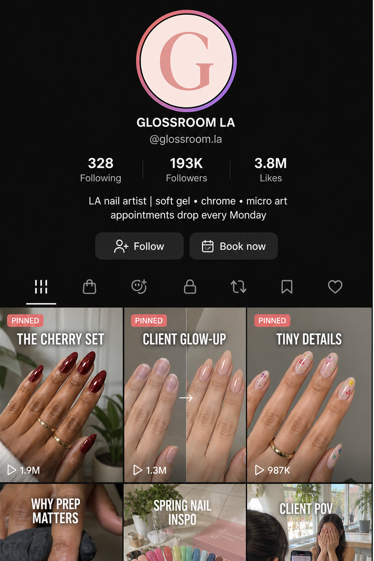 Nail Salon TikTok Account Audit Source