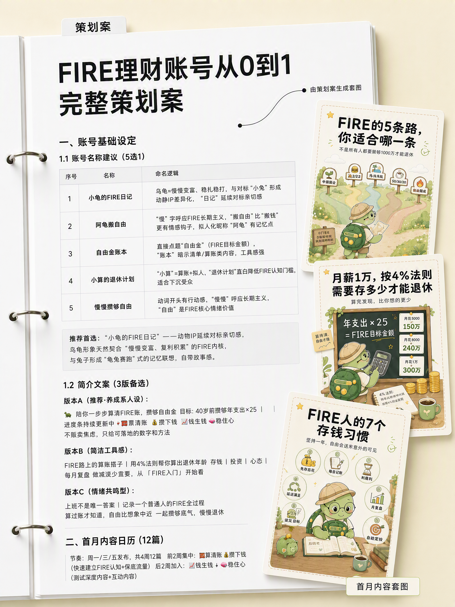 财务自由理财账号策划案场景首图
