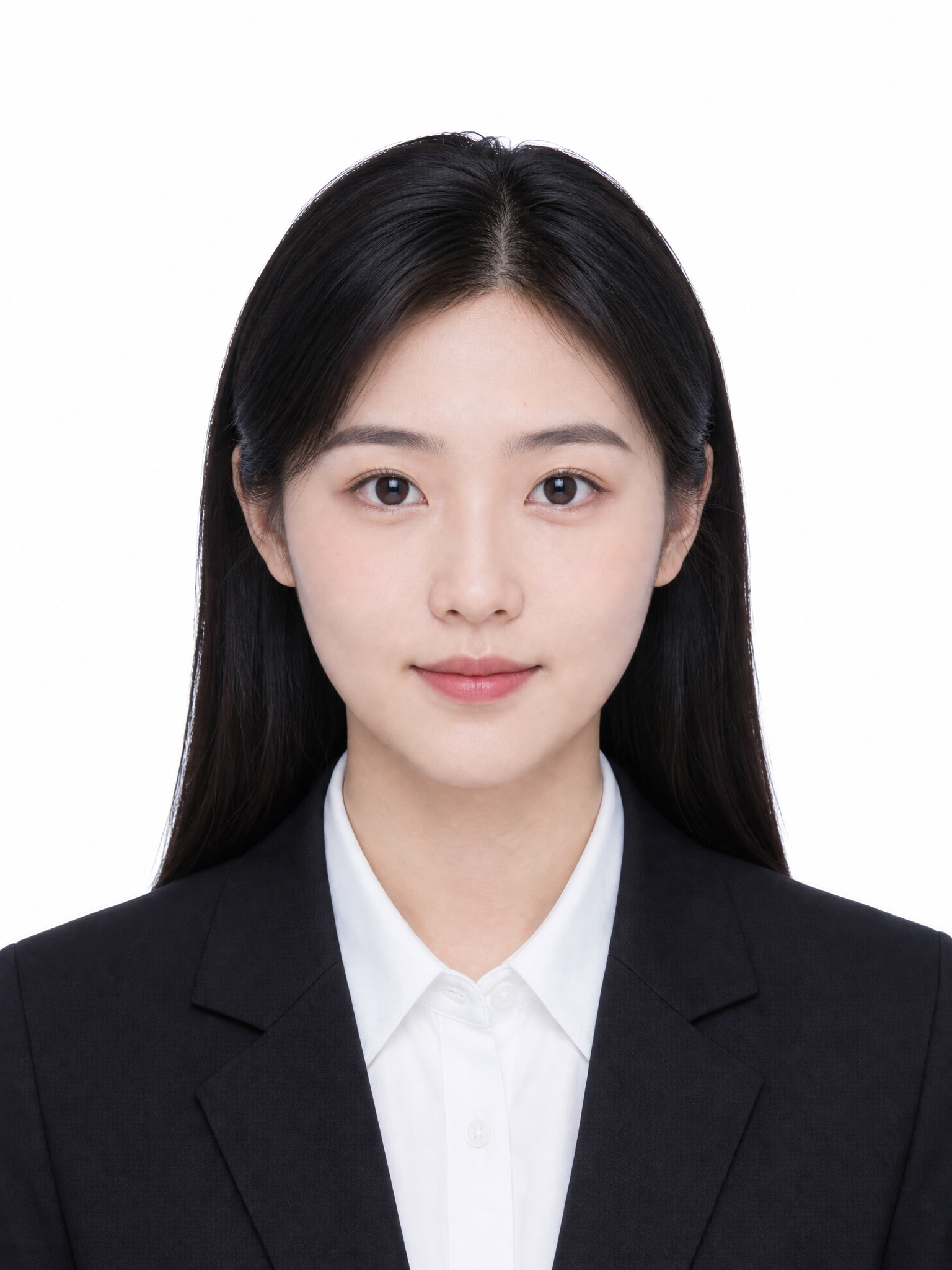 白底女职业证件照-案例展示