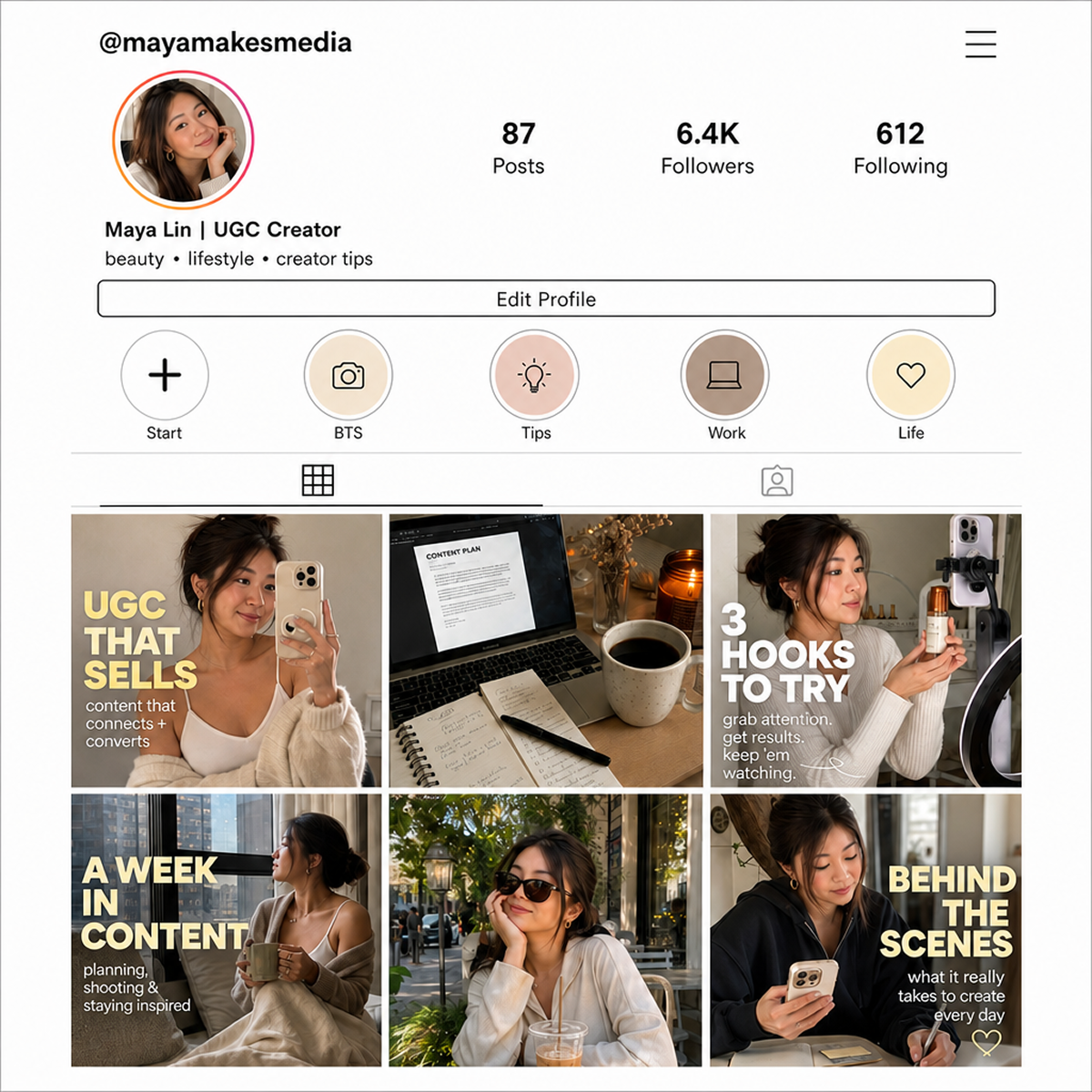 UGC Creator Instagram Account Audit Source