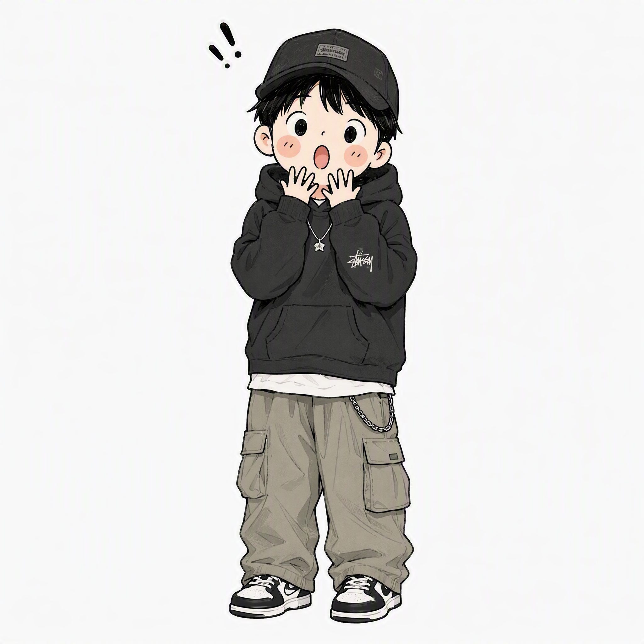 潮流男生漫画形象场景首图
